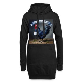 chicken Game - Hoodie-Kleid - Schwarz - Vorne