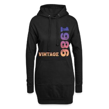 Vintage 1986 - Hoodie-Kleid - Schwarz - Vorne