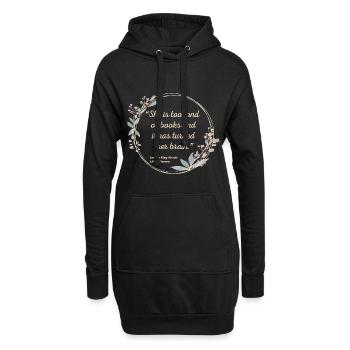 Citation des Quatre Filles du docteur March II - Style mignon - Sweat-shirt à capuche long Femme - noir - Devant