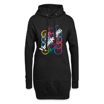 Vintage 1986 - Hoodie-Kleid - Schwarz - Vorne