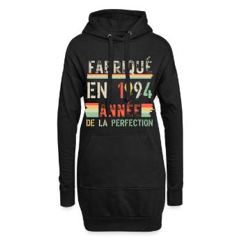Fabriqué en 1994 Année de Perfection - Sweat-shirt à capuche long Femme - noir - Devant
