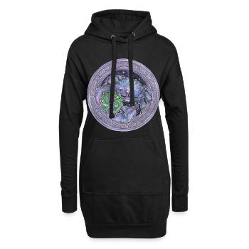 Zodiac Sign Sternzeichen Krebs Cancer Geschenk - Hoodie-Kleid - Schwarz - Vorne