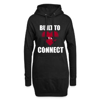 Construit pour connecter L’amour demande du travail Lien fort - Sweat-shirt à capuche long Femme - noir - Devant