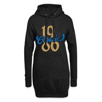 Millésime 1986 - Sweat-shirt à capuche long Femme - noir - Devant