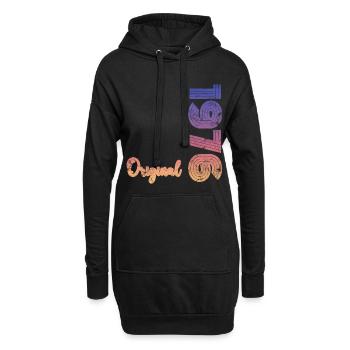 Vintage 1976 - Hoodie-Kleid - Schwarz - Vorne