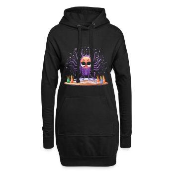 Creative Ink Octopus - Sweat-shirt à capuche long Femme - noir - Devant