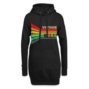 Vintage 1969 - Hoodie-Kleid - Schwarz - Vorne
