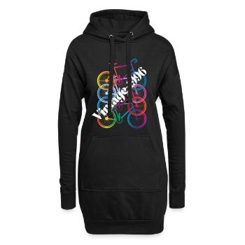 Vintage 1996 - Hoodie-Kleid - Schwarz - Vorne