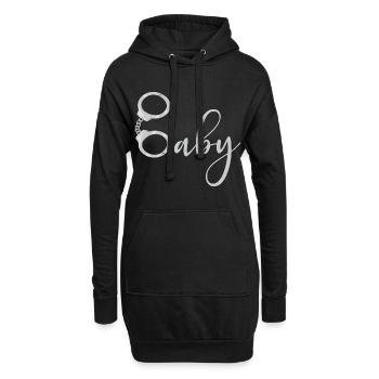 Handschließen Baby - Hoodie-Kleid - Schwarz - Vorne