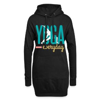 Yoga - Sweat-shirt à capuche long Femme - noir - Devant