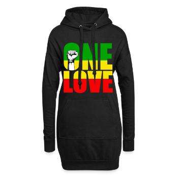 reggae - Hoodie-Kleid - Schwarz - Vorne