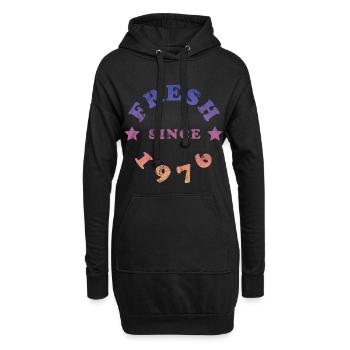 Vintage 1976 - Hoodie-Kleid - Schwarz - Vorne