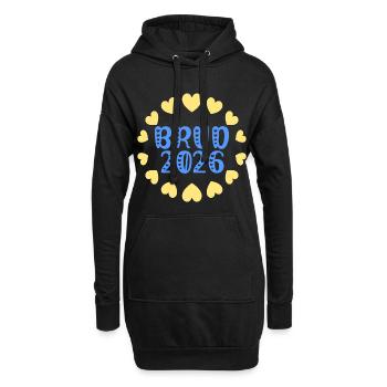 Schwedische Hochzeitsbraut – Braut 2026 - Hoodie-Kleid - Schwarz - Vorne
