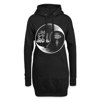 Finde die Ruhe in dir (Umgekehrt) - Hoodie-Kleid - Schwarz - Vorne