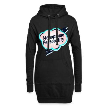 Menopause Persönlichkeit - Hoodie-Kleid - Schwarz - Vorne