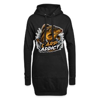 Carp Addict Mirror Conception de la pêche à la carpe - Sweat-shirt à capuche long Femme - noir - Devant