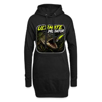 Ultimatives Predator-Hechtfang-Design - Hoodie-Kleid - Schwarz - Vorne