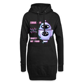 ERREUR 404 : Identité non trouvée - Sweat-shirt à capuche long Femme - noir - Devant