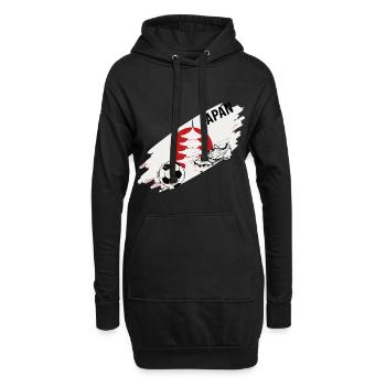 Japan Football Japan Soccer Supporter Trikot - Hoodie-Kleid - Schwarz - Vorne