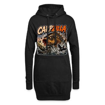 Carpzilla-Monsterkarpfenfischen - Hoodie-Kleid - Schwarz - Vorne