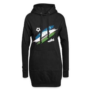 Usbekistan Fußball Usbekistan Fußball Foo Trikot - Hoodie-Kleid - Schwarz - Vorne