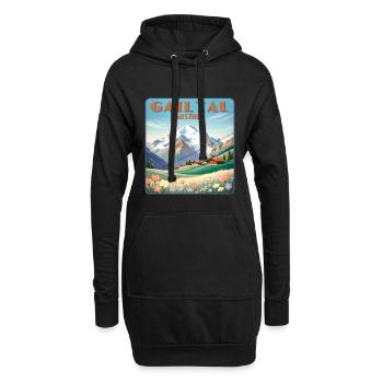 Vallée de Gailtal - Sweat-shirt à capuche long Femme - noir - Devant