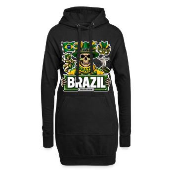SkullCostume World Edition: Brasilien - Hoodie-Kleid - Schwarz - Vorne