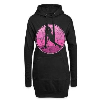 Hockey Feldhockey Hallenhockey Frauen Mädchen - Hoodie-Kleid - Schwarz - Vorne