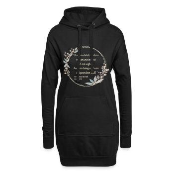 Jane Eyre Citation II - Style mignon - Sweat-shirt à capuche long Femme - noir - Devant