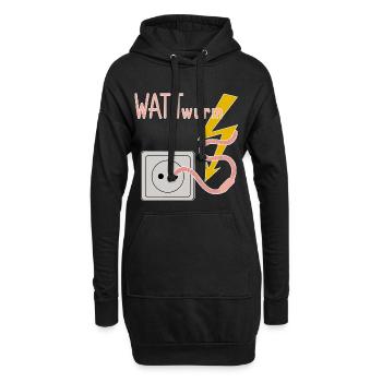 Wattwurm zweideutiger Witz Dad Humor Geschenkidee - Hoodie-Kleid - Schwarz - Vorne