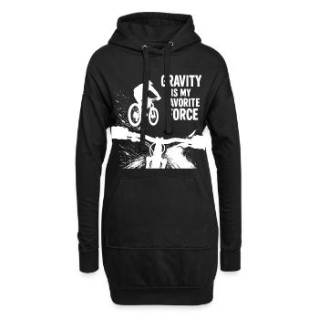 La gravité est mon design préféré de VTT Force - Sweat-shirt à capuche long Femme - noir - Devant