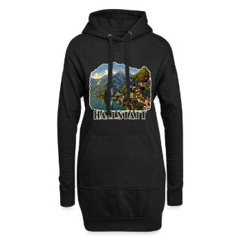 Hallstatt Austria - Hoodie-Kleid - Schwarz - Vorne