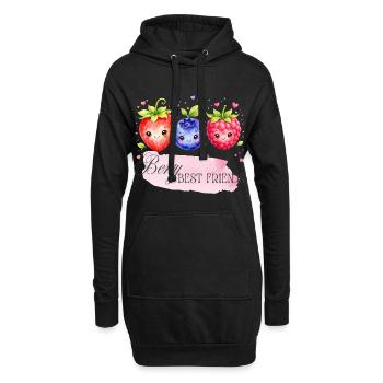 Trio des meilleurs amis de Berry - Sweat-shirt à capuche long Femme - noir - Devant