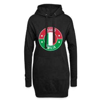 Reggio Emilia Roundel Flag - Hoodie Dress - black - Front