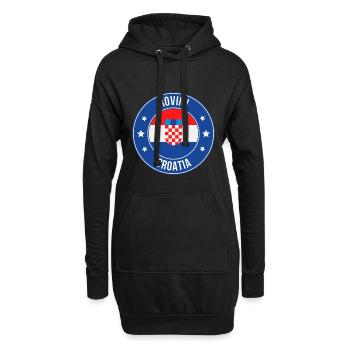 Rovinj Croatia Crest Badge - Hoodie Dress - black - Front
