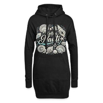 Chemise féminine pour enterrement de vie de garçon maritime - Obtenir une coquille Nauti - Sweat-shirt à capuche long Femme - noir - Devant