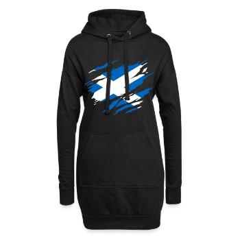Écosse Drapeau Écossais Écossaise - Sweat-shirt à capuche long Femme - noir - Devant