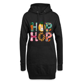Hip Hop Le jour de Pâques - Sweat-shirt à capuche long Femme - noir - Devant
