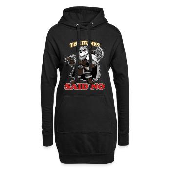 Die Runen sagten: Kein lustiges nordisches Wolf-Wikinger-Maskottchen - Hoodie-Kleid - Schwarz - Vorne