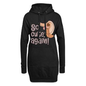 Encore un chien mignon - Sweat-shirt à capuche long Femme - noir - Devant