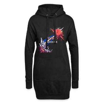 Aube indocile - Sweat-shirt à capuche long Femme - noir - Devant