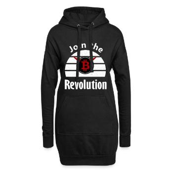 Bitcoin Revolution: Join the Movement - Hoodie Dress - black - Front