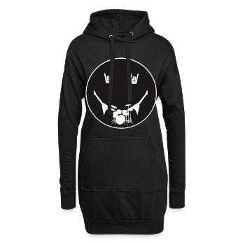Rocking Drum Silhouette - Hoodie Dress - black - Front