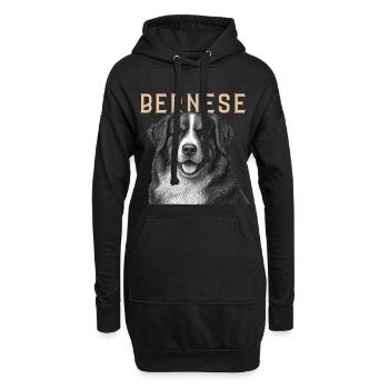 Berner Sennenhund Vintage - Hoodie-Kleid - Schwarz - Vorne