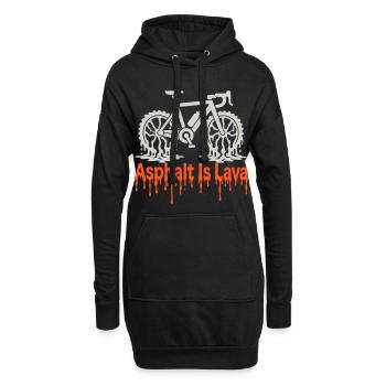 Asphalt Is Lava Bike - Hoodie Dress - black - Front