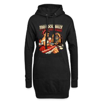 Trop rockabilly pour vos règles : PinUp de diner des années 50 - Sweat-shirt à capuche long Femme - noir - Devant