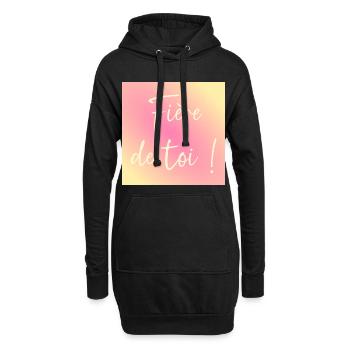 Fière de toi - Sweat-shirt à capuche long Femme - noir - Devant