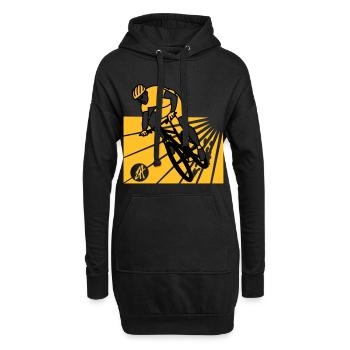 Mountainbike - Hoodie-Kleid - Schwarz - Vorne