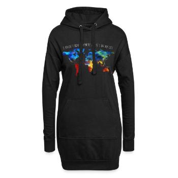 Je n'ai pas partout mais il est sur ma liste - Sweat-shirt à capuche long Femme - noir - Devant