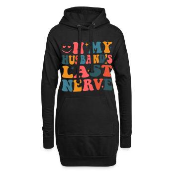 Auf den letzten Drücker lustige Ehefrau meines - Hoodie-Kleid - Schwarz - Vorne